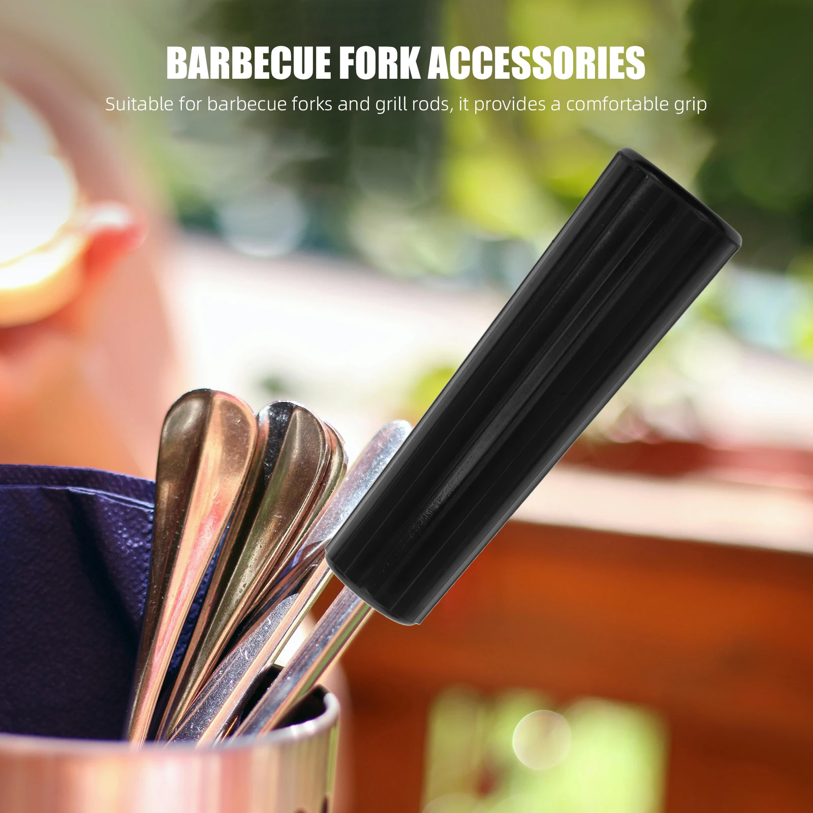 

1pc Durable Bakelite Rotisserie Handle M10 High Temp Resistance Non Slip Install Insulated Grill Fork Replacement Bbq