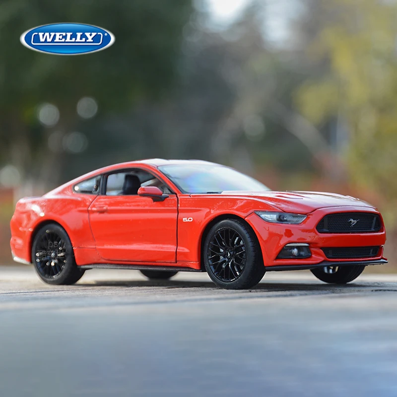 WELLY 1:24 Ford Mustang GT 2015 Muscle Car Alloy Car Model Diecasts & Toy Vehicles Toy Cars Kid Toys For Children Gifts