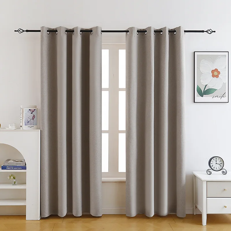 

UI515-Full blackout solid color simple curtains