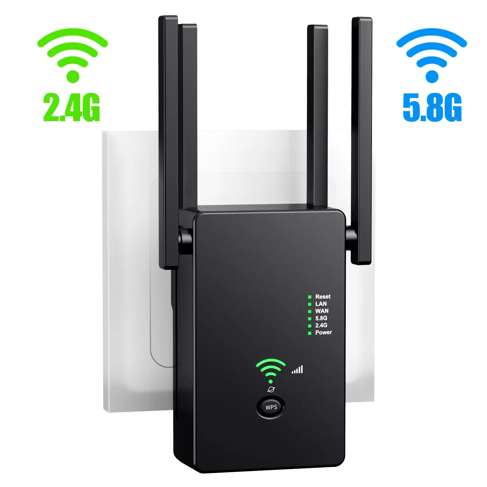 Wi-Fi range extender outdoor without cable Wifi signal repeater 1200Mbps 5.8GHz&2.4GHz Router Booster Through Wall AP Model