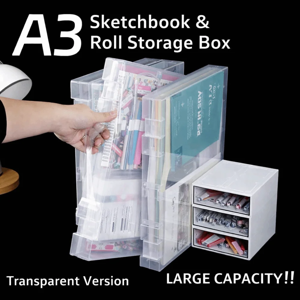 

Портативный органайзер формата А3, прозрачный, большой емкости, водонепроницаемый, переносной, для документов и чертежной бумаги