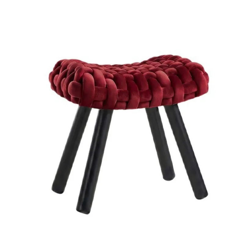 Flannel woven makeup stool bedroom cloakroom does not take up space