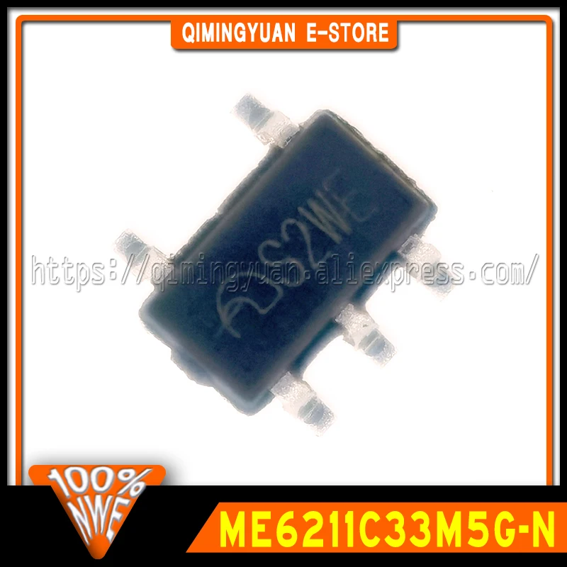 100~500PCS/LOT ME6211 ME6211C33 ME6211C33M5G ME6211C33M5G-N SOT23-5 3.3V 500mA Low Dropout Linear Regulator Chip