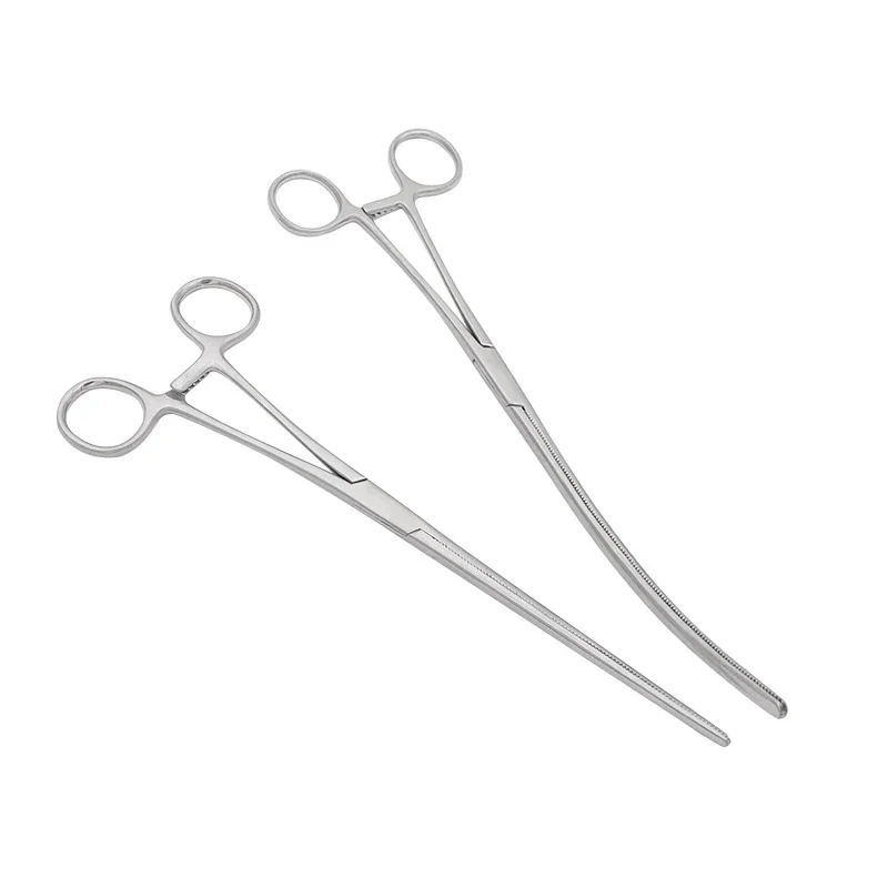 1pcs Bowel Clamps Intestinal Forceps Stainless Steel Small Animal Surgical Instrument 16.5cm/22cm/25cm