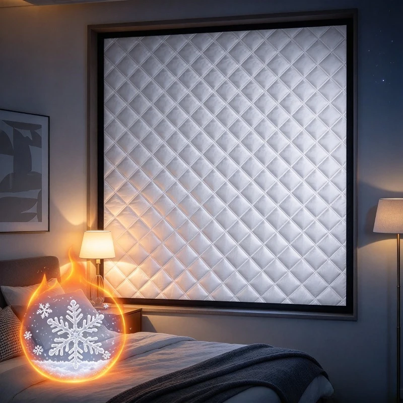 Instant Fit Thermal Curtains Drill-Free, Double-Layer Insulation, Block Heat Cold Noise – Ideal for Apartments, Bedrooms & More