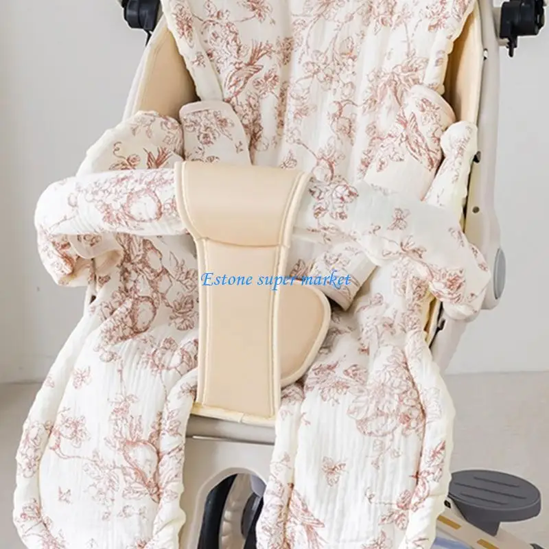 090B Pram Seats Cushion Handrail Protector Pad Baby Pushchair Seats Belt Armrest Pad