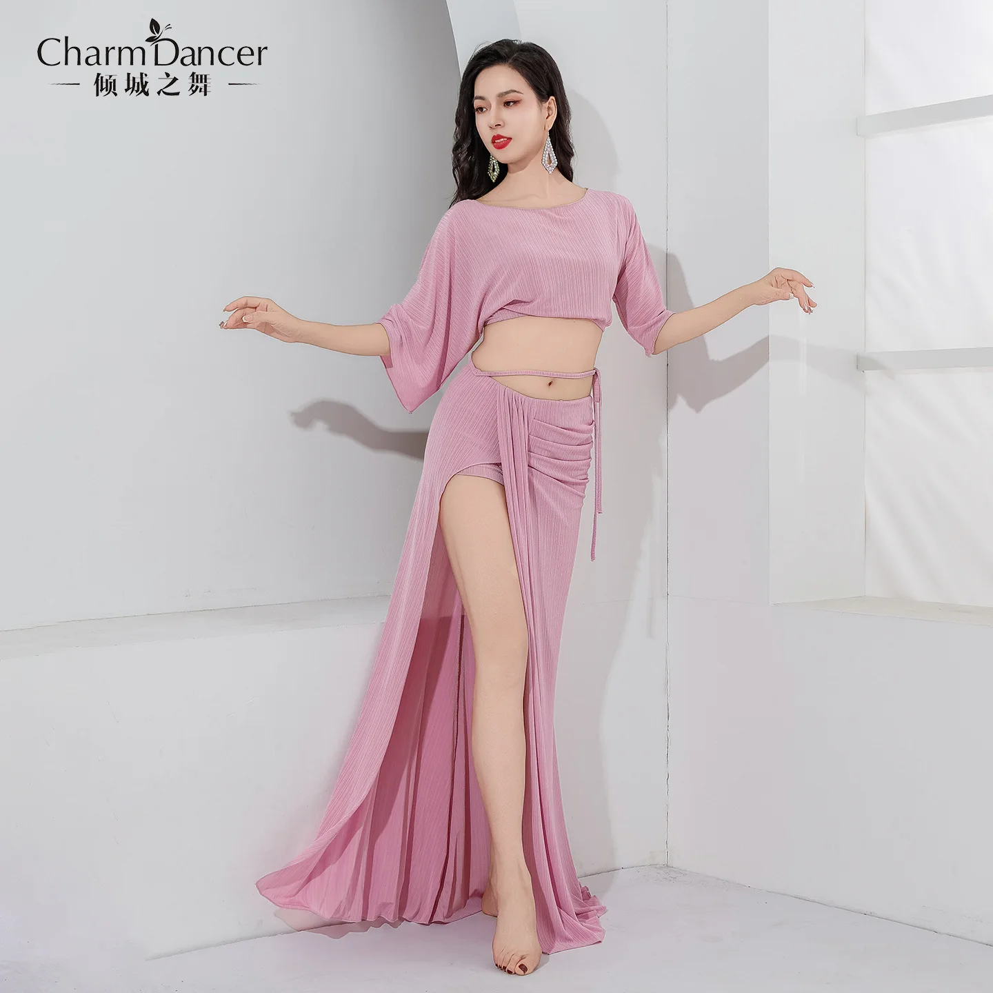 Belly Dance Costume 2025 New Practice Outfit Simple Soft Oriental Dance Dancewear Class Suit Set