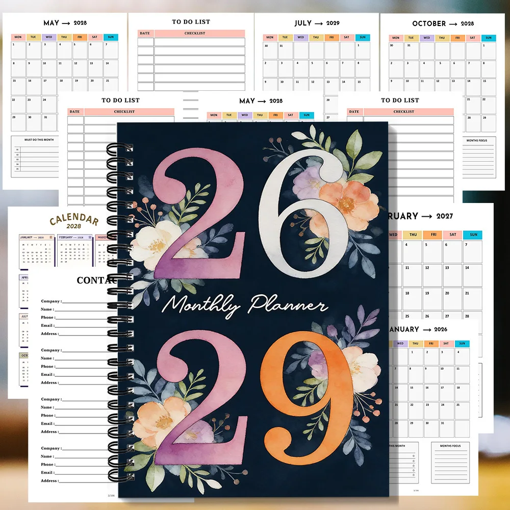 caderno-espiral-tematico-floral-com-numeros-2026-2029-planejador-mensal-organizador-de-agenda-diaria