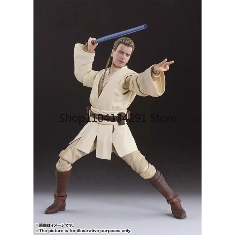 Bandai Original S.H.Figuarts Star Wars Episode I The Phantom Menace Obi-Wan Kenobi Action Figure ของเล่นสำหรับเด็กชายเด็กหญิงเด็กของขวัญ