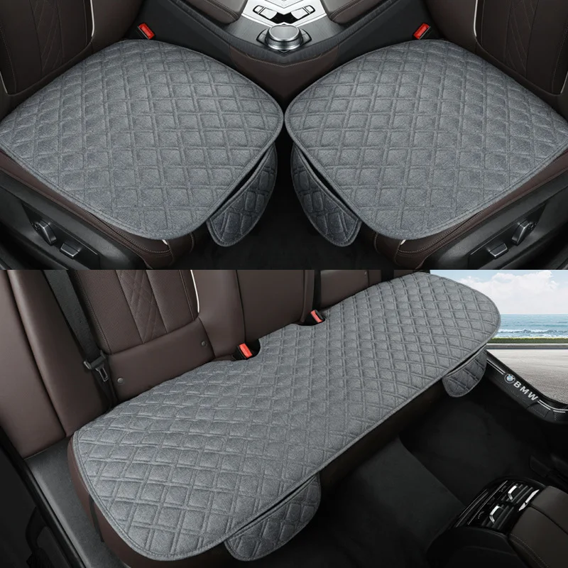 

3pcs Plush Peach Car Seat Covers Soft Breathable Fit for Sedans SUVs Trucks RVs Easy Installation All Season Car Accessories