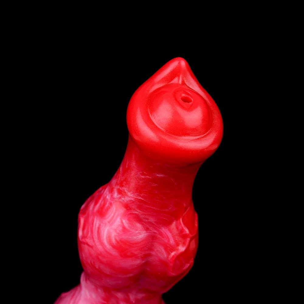 ELKKOST Red Fantasy Dog Knot Ejaculate Dildo Multi Styles  Silicone Inflatable Horse Squirting Penis with Suction Cup Sex Toys