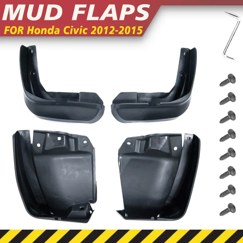 Mudguards For Honda Civic 9 FB 2012-2015 2013 2014 ABS Mudflap Fender Flares Mud Flap Splash Guards Cover Wheel Parts Accessorie