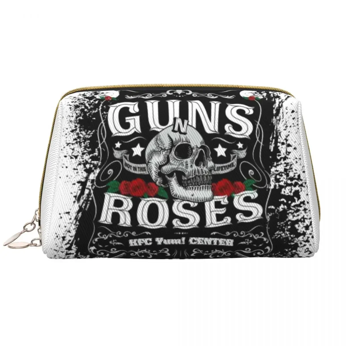 Custom Heavy Metal Rock Music Band Guns N Rose Toiletry Bag Women Cosmetic Makeup Organizer Ladies Beauty Storage Dopp Kit Case