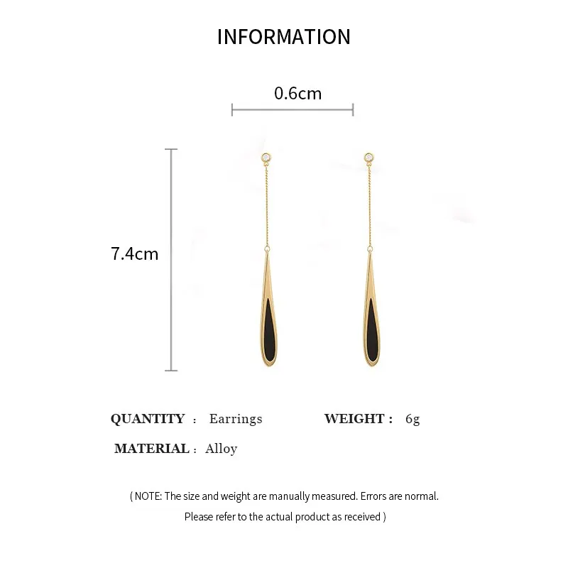 Simple Geometric Square Drop Earring For Women Korean Fashion Gold-color Line Long Tassel Dangle Earrings Party Jewelry Gift image 6
