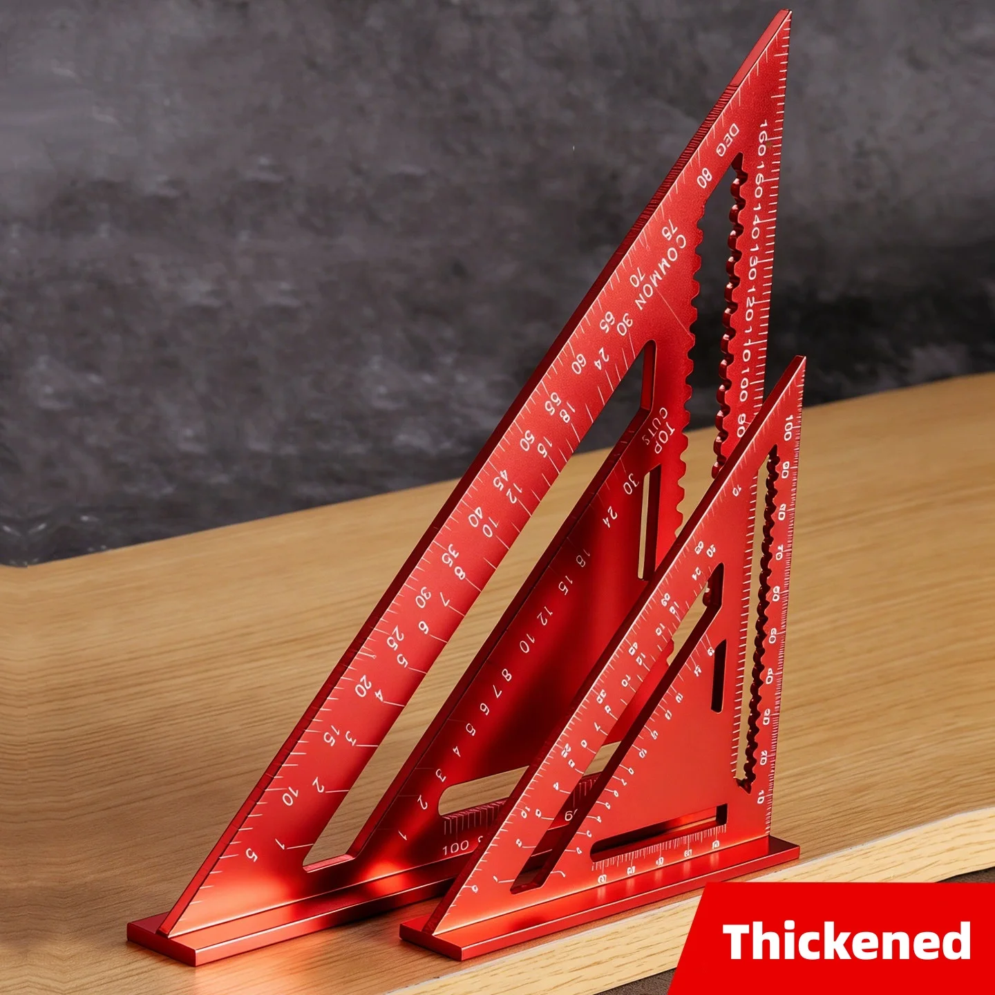 Multifunktionales Hochpräzisions-Winkelmessgerät aus Aluminiumlegierung für die Holzbearbeitung, verdicktes, verschleißfestes und rostfreies rechtwinkliges Messgerät – Detail 2