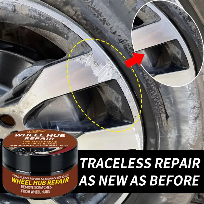 Wheel Hub Scratch Repair & Polishing Paste - Oxidation, Scratch & Swirl Remover Enhances Shine, Protects Hubs - Easy Application