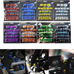 30Pcs/set Colorful Motorcycle Nut Cover Screw Cap Decoration Moto Electric Car Modification Parts Accessories 1.4/1.2/1/0.8CM