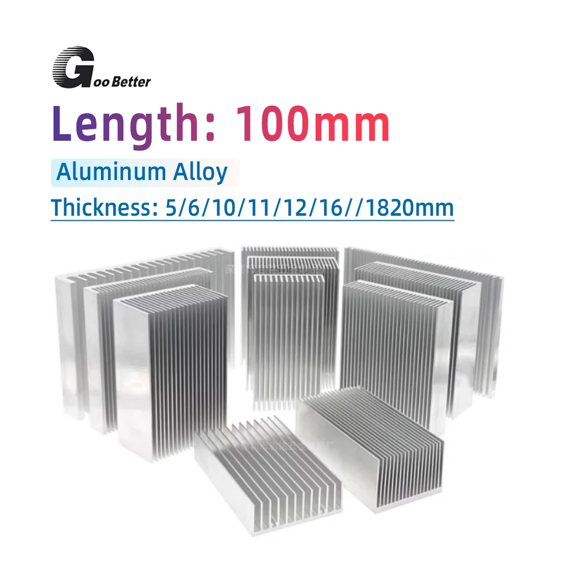 

Aluminum Heatsink Suitable For High-Power TEC, LED, Amplifiers, And Transistors CPU Power Supply Cooler
