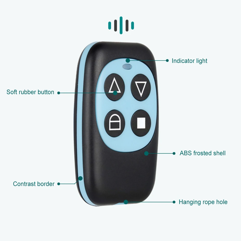 Multi Frequency Electric Garage Door Gate Opener Universal Copy Remote Controller 4 Buttons Replacement Key Fob for Vehicle Car