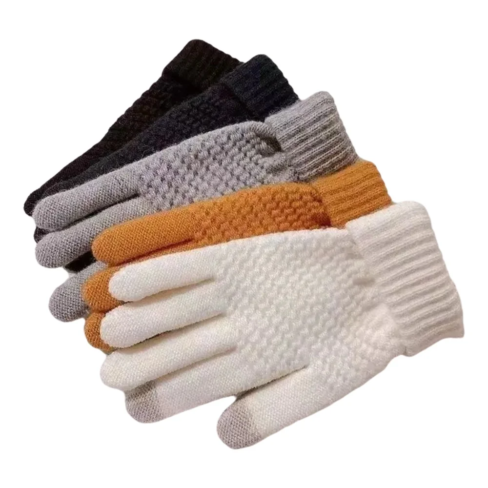 AliExpress WRELS Cycling Touch Screen Gloves Female Winter Cute Student Cycling Warm And Cold Korean Version Thick Winter Cotton Gloves