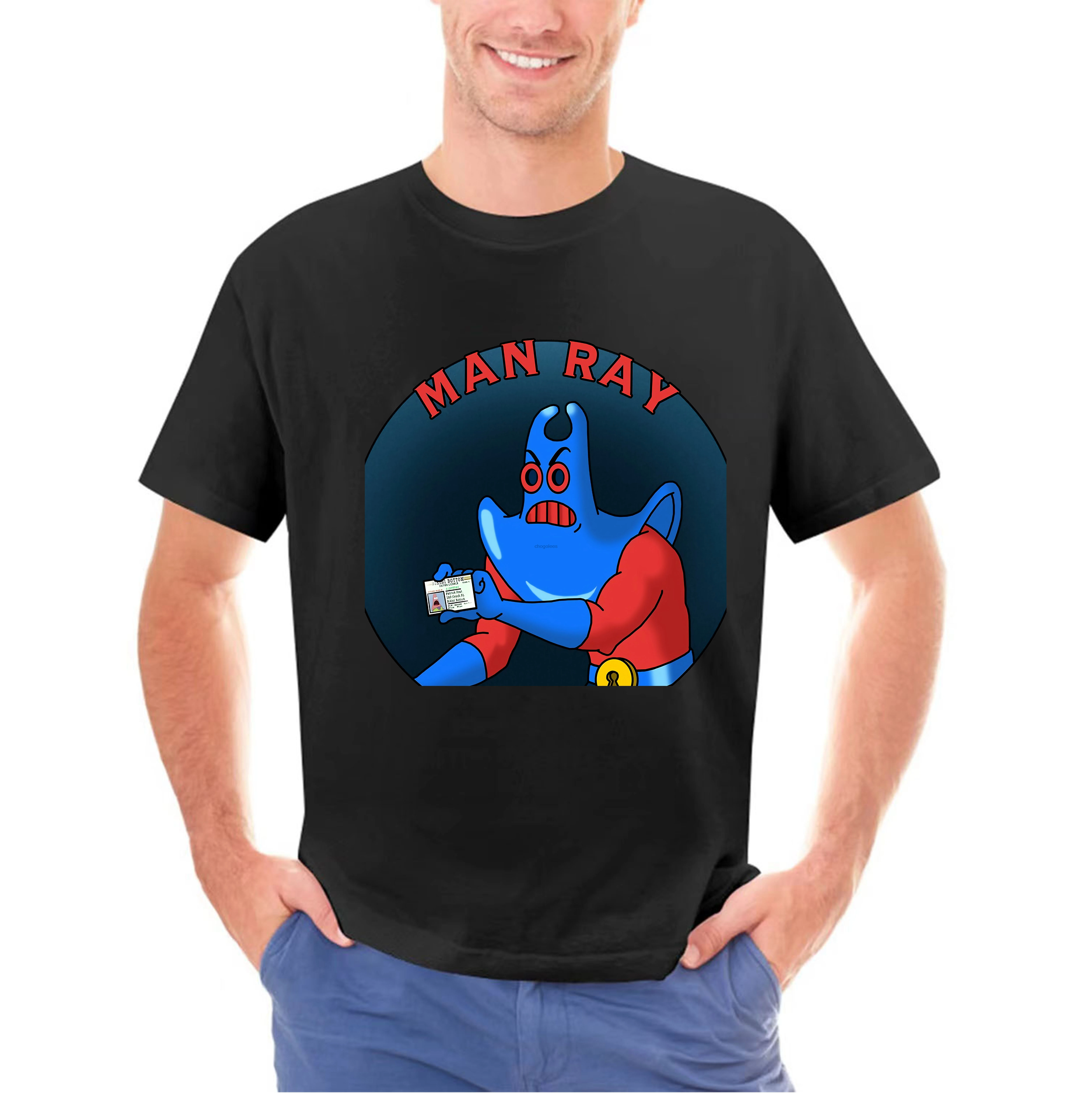 Manray  T Shirt The Flying Dutchman Characters Sandie Cheeks Plankton Karon Squidward Mr Krabs Patrick