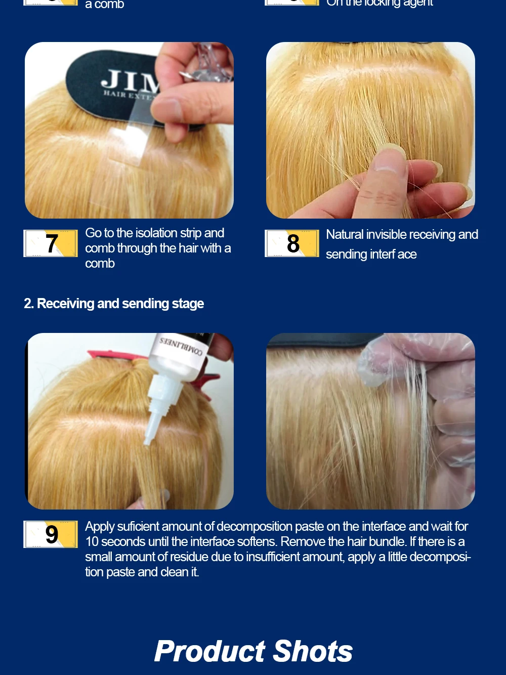 Salon Grade Hair Extension Tool Set, Fast Curing Comb Line System Application Kit