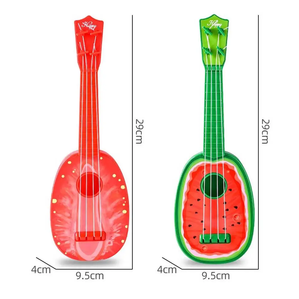 Instrumento educacional brinquedo inclinado montessori brinquedos frutas ukulele instrumento musical guitarra brinquedo instrumento musical brinquedo