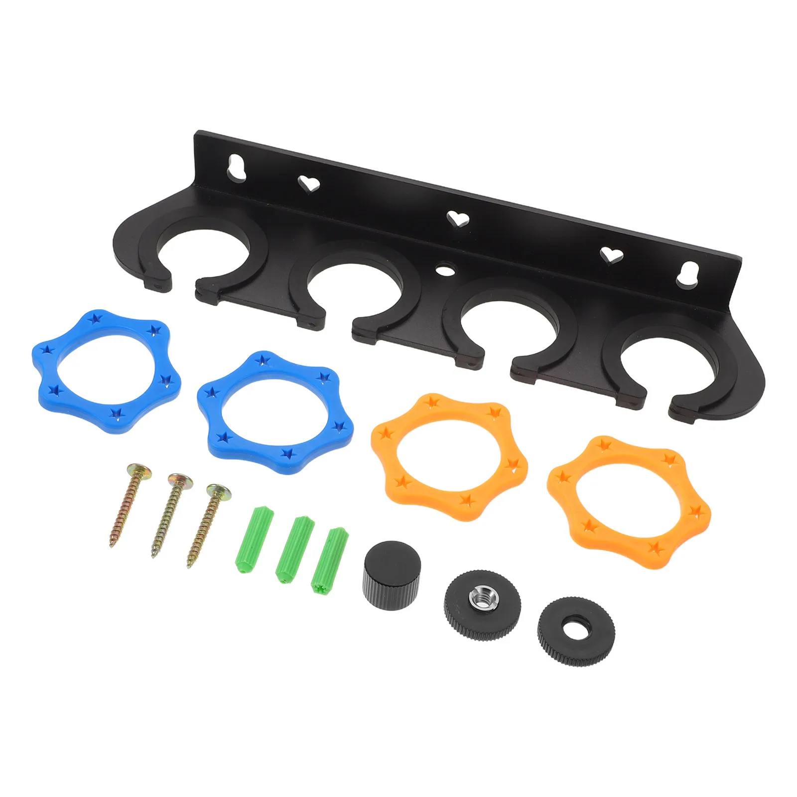 

Mic Wall Mount Bracket Four Holes Secure Microphone Holder for Studio Home Party Wired Wireless Mic Storage Organizer