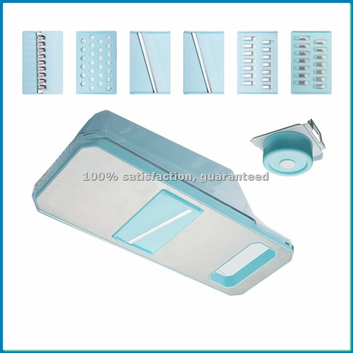 

Металлическая многофункциональная ручная овощерезка-шинковка для картофеля, чеснока, моркови, синяя-ABVK