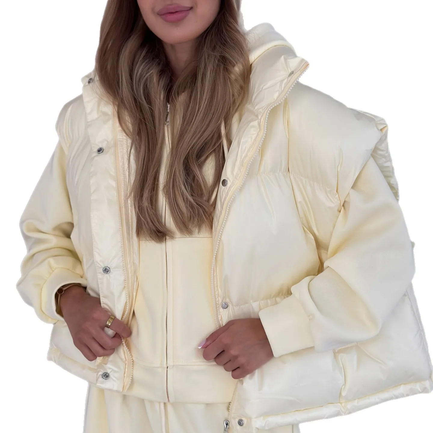 2025 Autumn and Winter New Cotton Vest Warm Cold-proof Vest Dopamine Sleeveless Cotton Coat All-match Tops for Women