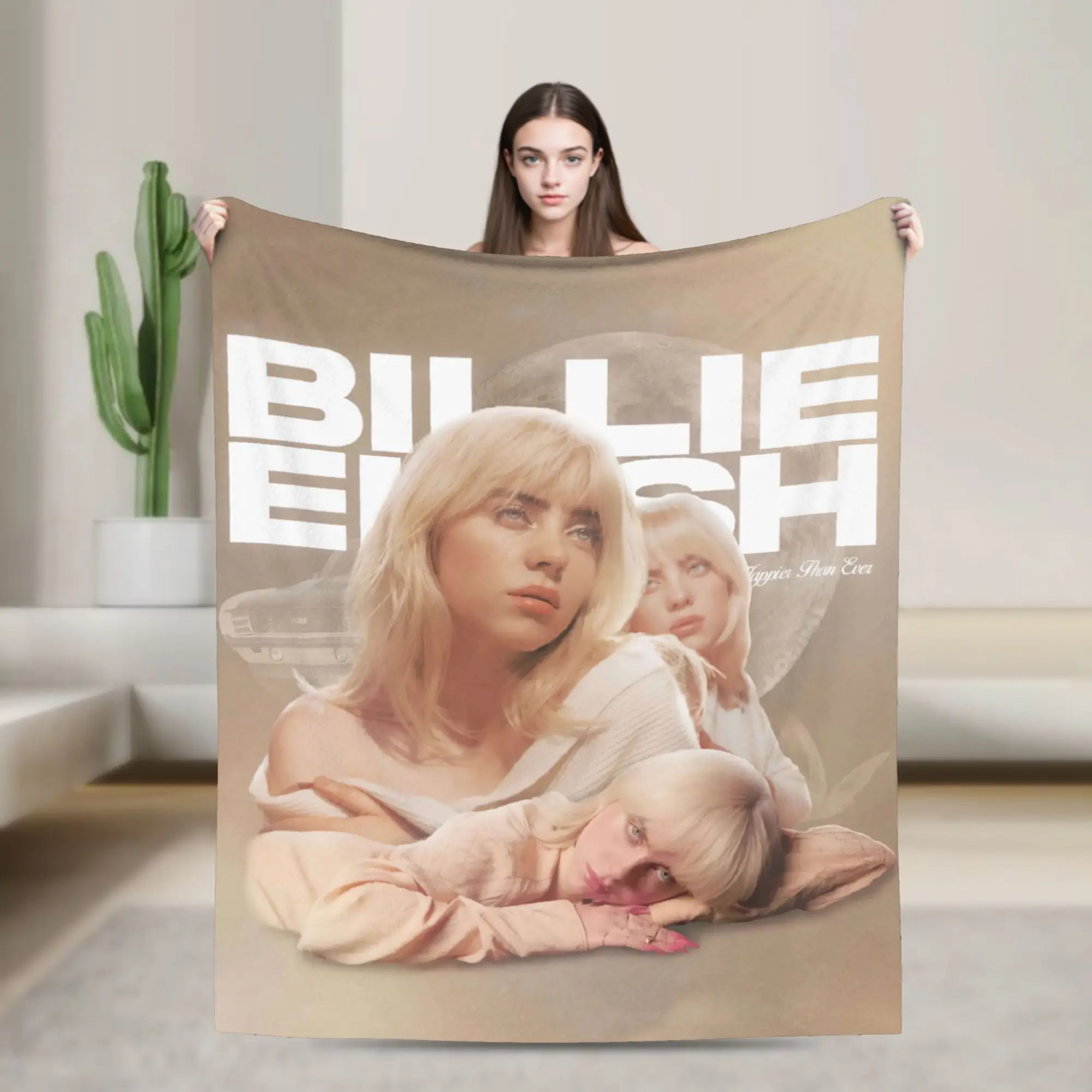 Soft Comfy Blanket Picnic Happier Than Ever Billies Eilishs Bedding Throws Funny  Bedspread For Sofa Home