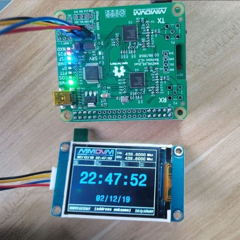 AeroPartsNew MMDVM HS Dual Hat Duplex Hotspot Board With USB + 2.2inch OLED Display Support P25 DMR YSF NXDN For Raspberry Pi