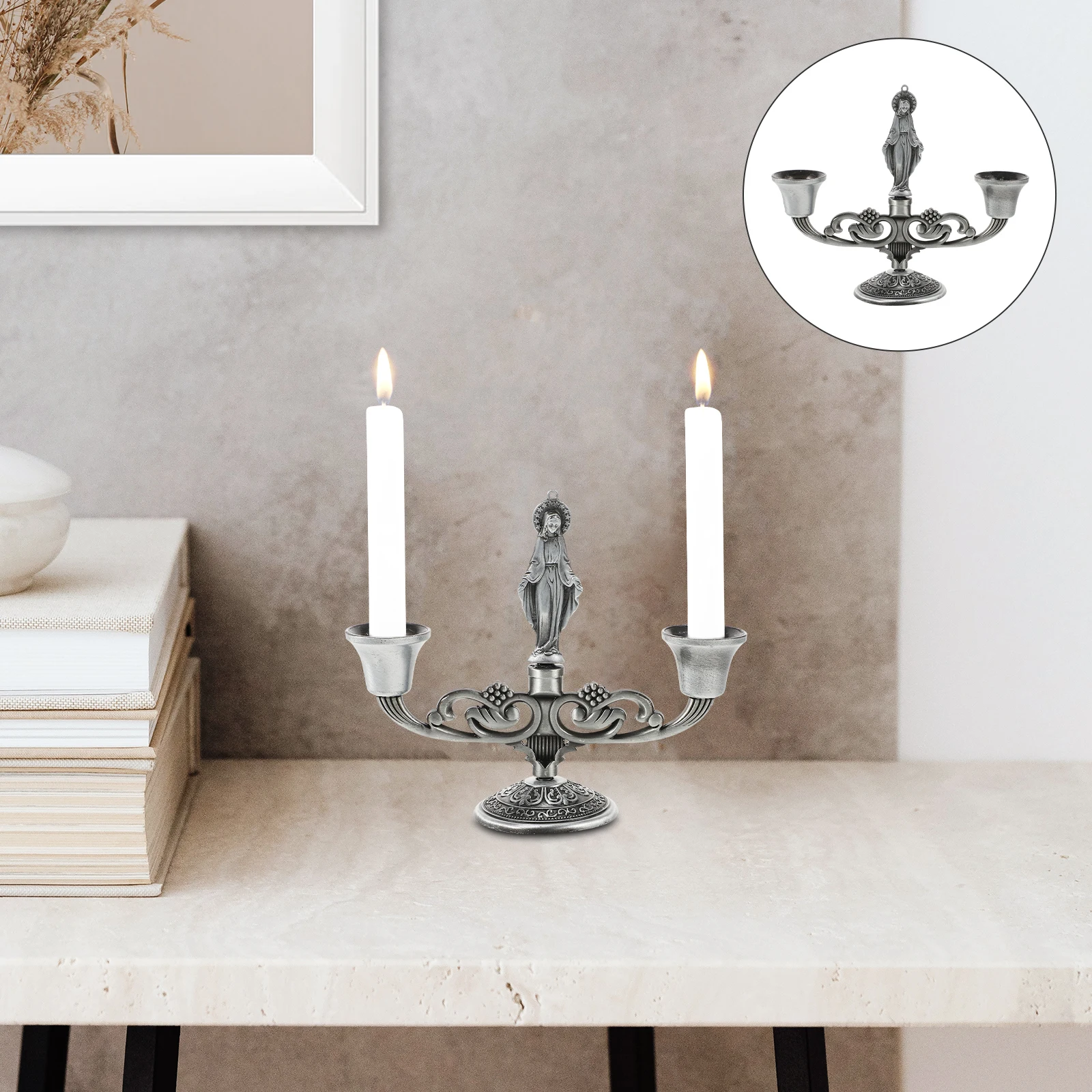 

Vintage Stand Pillar Holder Creative Candlestick Dinning Table Centerpiece Wedding Christmas Home Decor Reusable