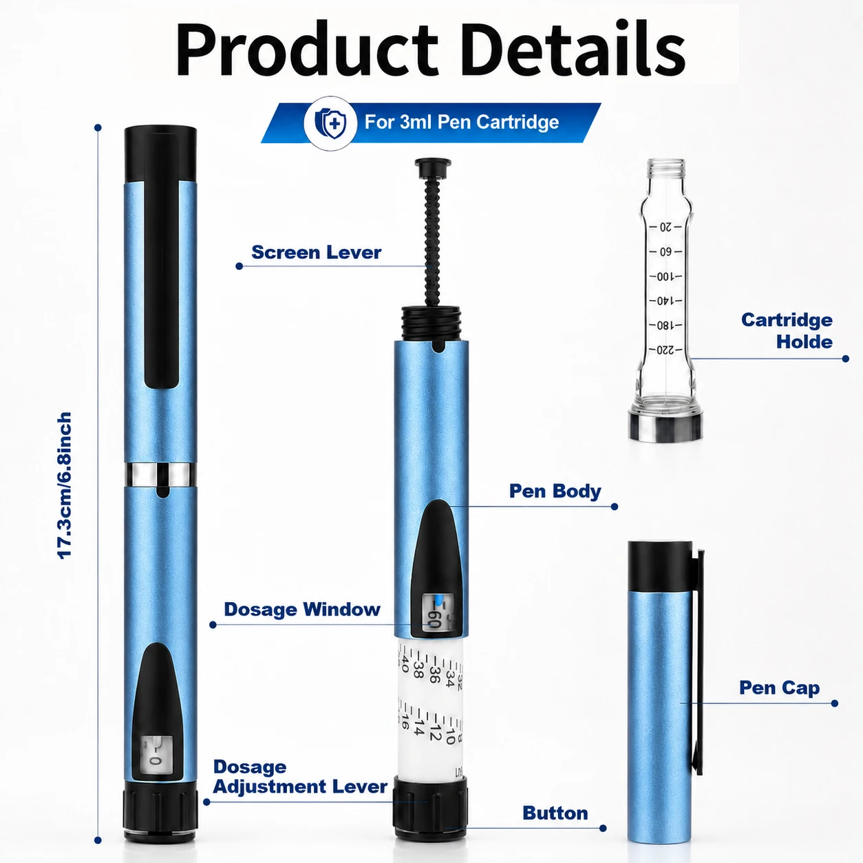 Reusable Metal Injection Pen 6 - Beauty & Makeup Katia Di Paola recension och pris