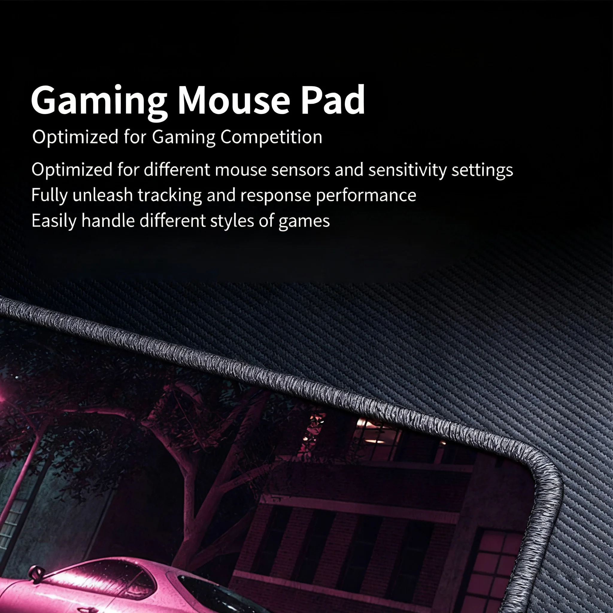 

Customized Car Pattern Glass Gaming MousePad Smooth Frosted Surface Desk Tempered Glass Mouse E-Sports FPS Game Glass Mouse Pad