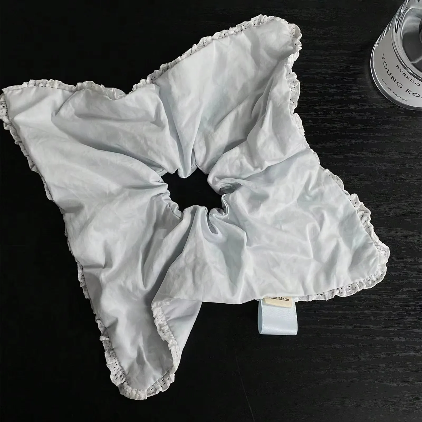 1 Stück elegantes, weiches, hellblaues Haarband für Damen, im koreanischen Minimalismus-Stil, vielseitig einsetzbar, modisch und süß, als Haarband oder Schal, für den täglichen Gebrauch. – Detail 6