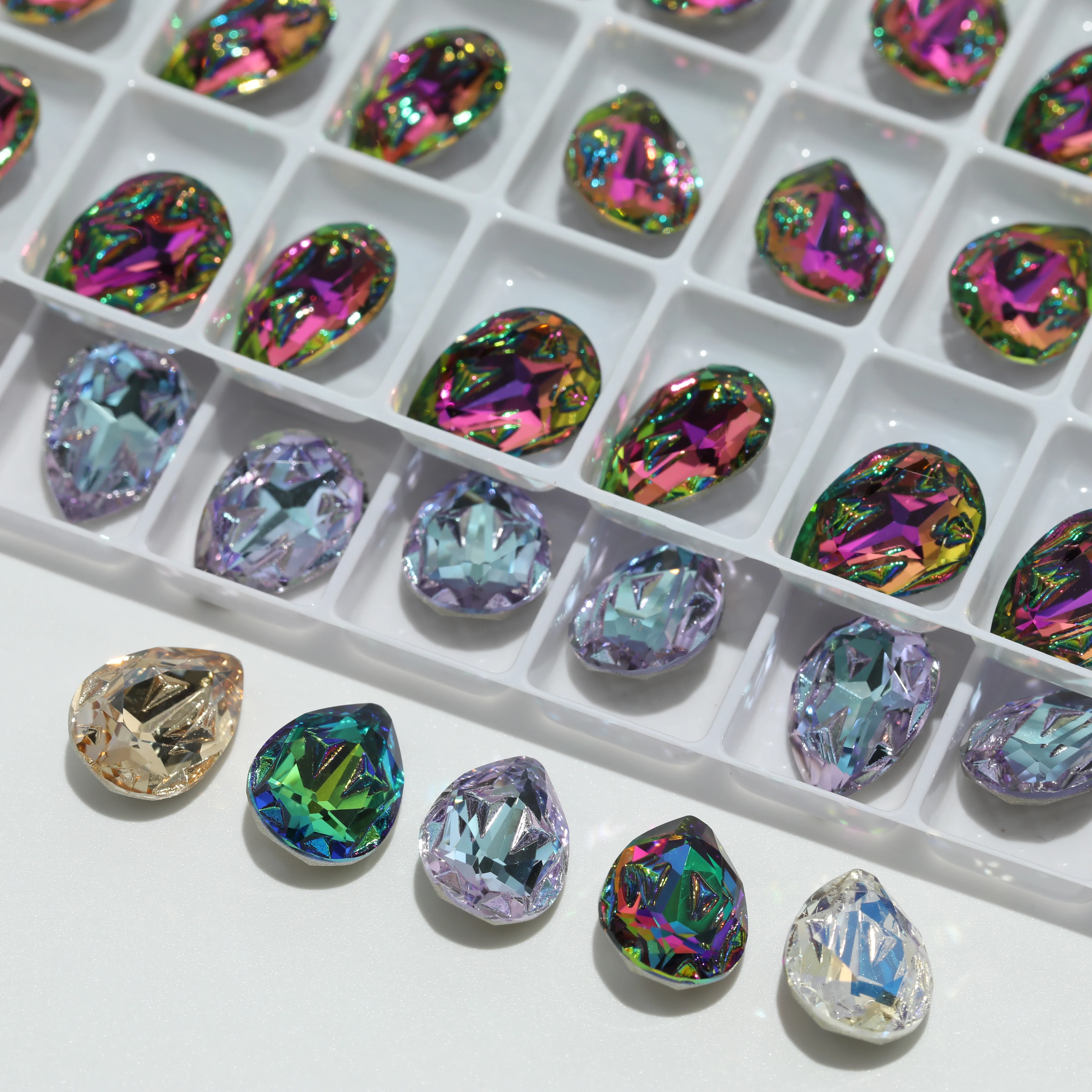 GRST DV4017 Drop Fancy Stones Glänzende Kristalle Premium Meteorite Serie Strasssteine DIY-Zubehör für Nagelkunst, Hochzeitskleider, Taschen – Detail 4
