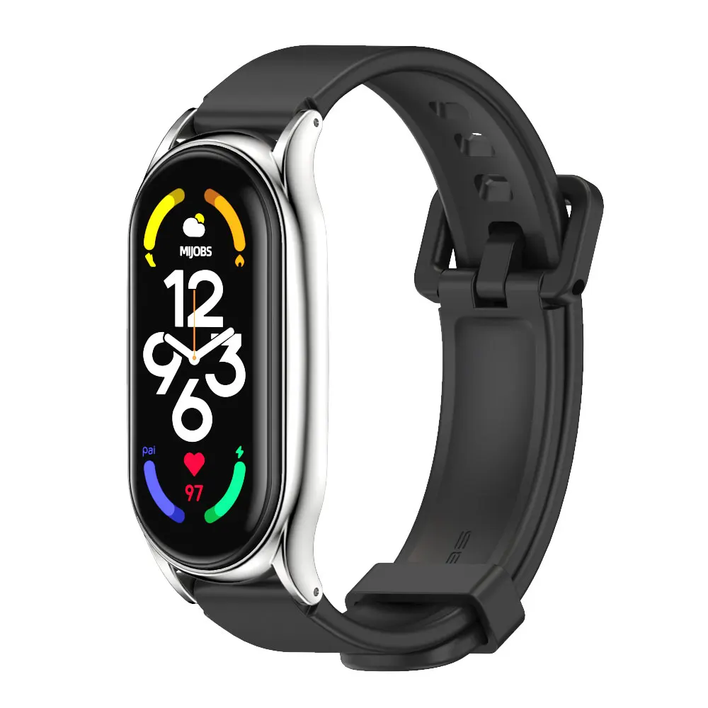 Ремешок силиконовый для Mi Band 7 6 5 4 3, сменный Браслет для Xiaomi Mi Band 4 3
