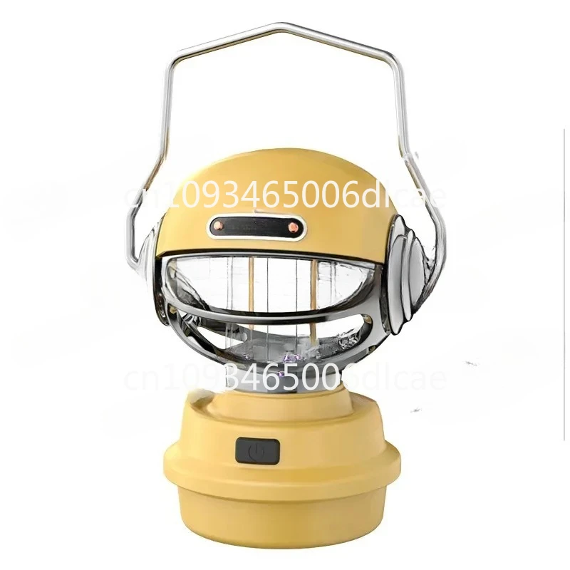 2024Cross-Border New Led Charging Camp Tent Camping Atmosphere Retro Camping Lantern Inspector Toprated Adjustable Lights