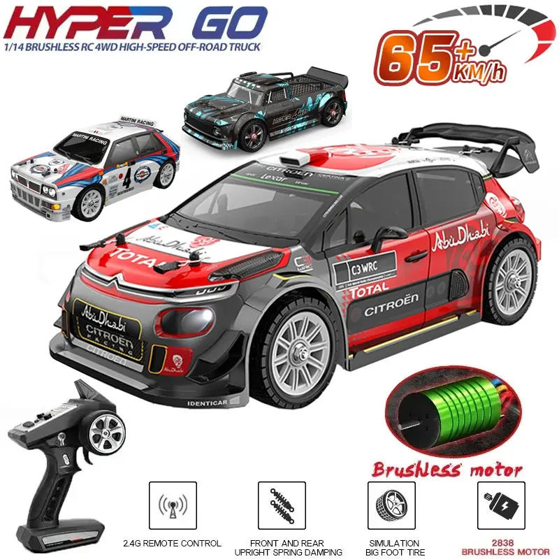 Hyper Go MJX 14301 14302 14303 1/14 4WD RC Car 65km/h Brushless 2.4G Remote Control Cars Off-road High Speed RC Cars Truck Toys