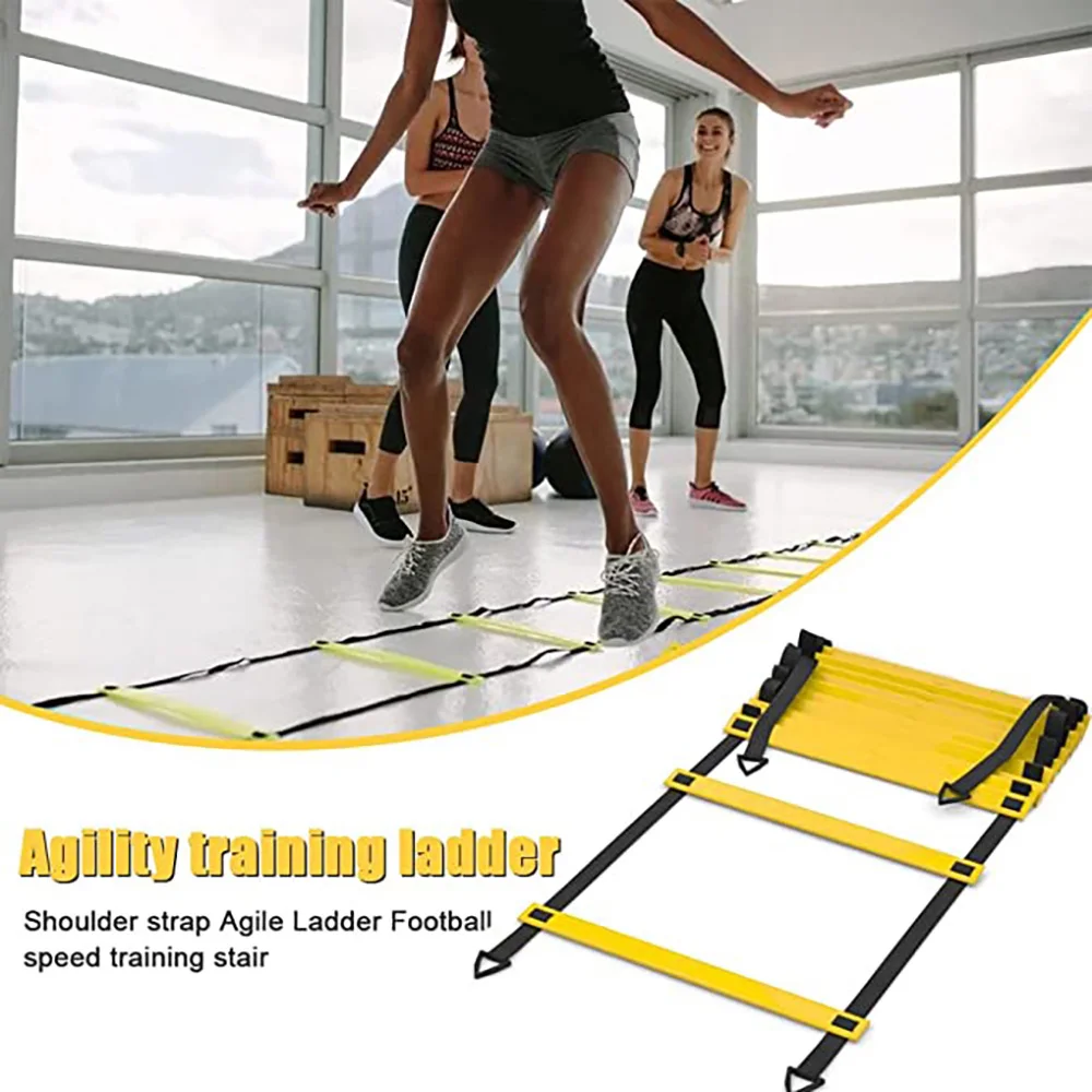 Agility Ladder Football Training Speed and Balance Training Footwork Nylon Strap Jumping Ladder Football Training Energy Ladder