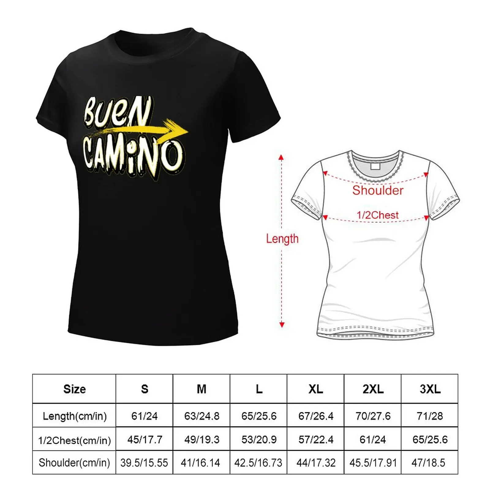 Buen Camino T-Shirt cute tops Aesthetic clothing summer clothes cute clothes t shirts for Womens