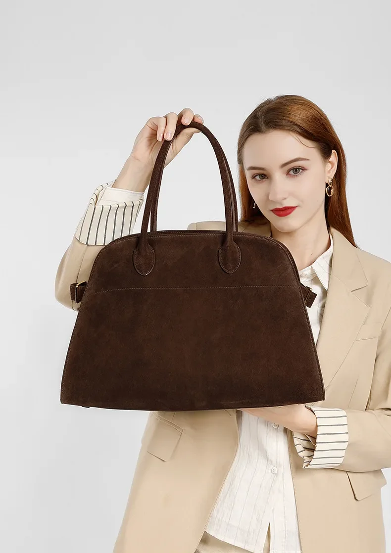 

Autumn Winter Commuter Matte Leather Coffee Crossbody Bags Women's Tote High-quality Frosted Cowhide Bag Suede Messenger Handbag