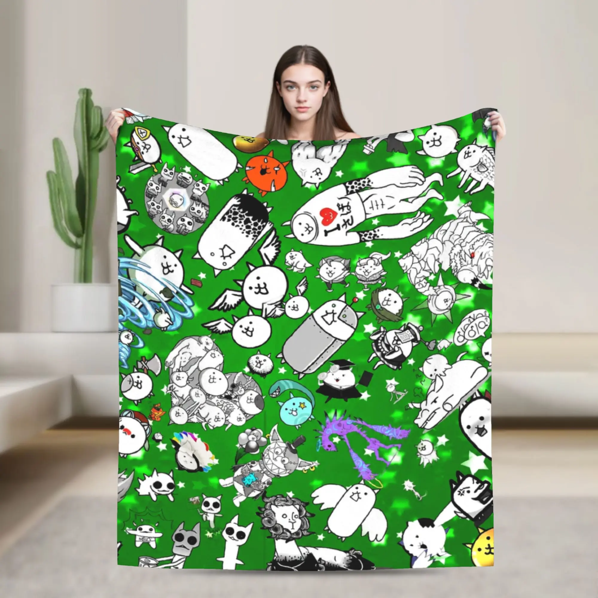 Gaming The B-Battle C-Cats Blankets Flannel Textile Decor  Portable Lightweight Thin Throw Blanket Plush Thin Quilt