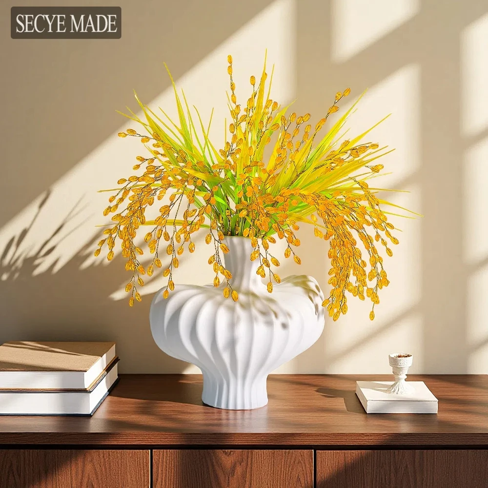 

DIY Craft Crystal Beaded Flower Golden Grain Harvest Flower Bouquet Decoration Home Decoration Wedding Scene Construction K08