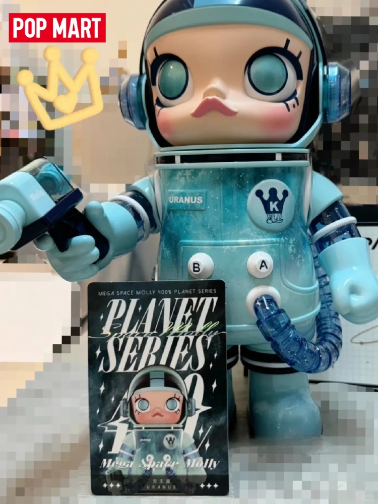 

Genuine POPMART MEGA Space Molly 400% Planet Series Uranus Cool Temperament Children's Gift Cute Figurine Large Ornaments