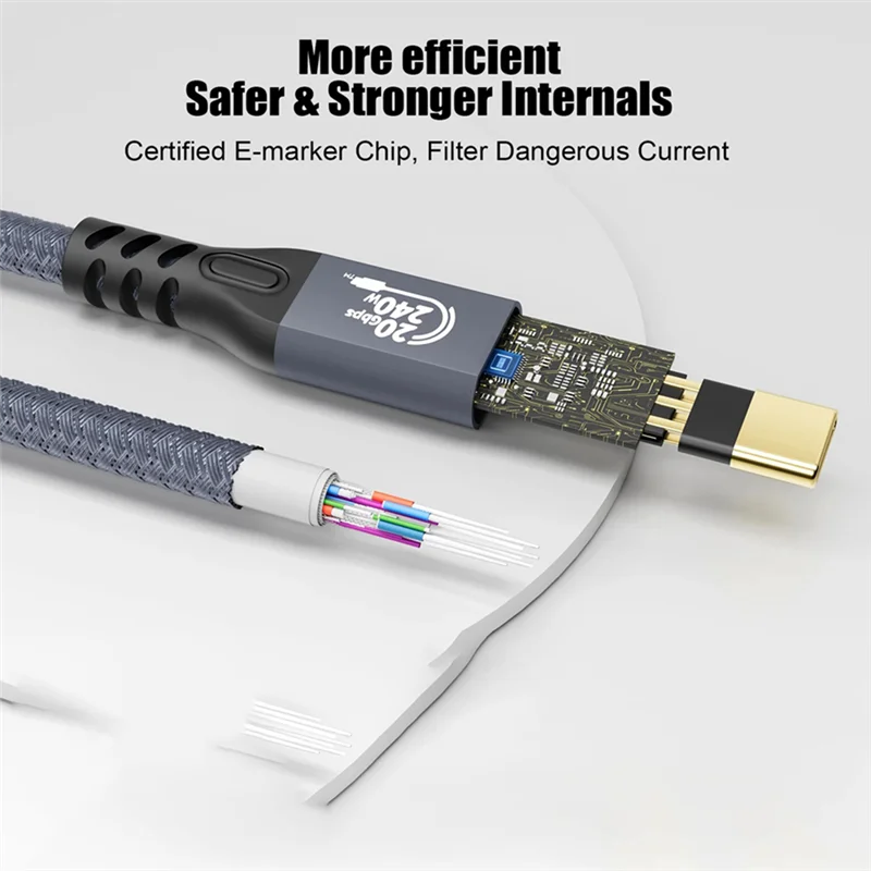 

M05K USB-удлинительный кабель 4K Кабель Type-C «папа-мама» Удлинитель Ultra HD 20 Гбит/с 240 Вт Линия быстрой передачи данных HD