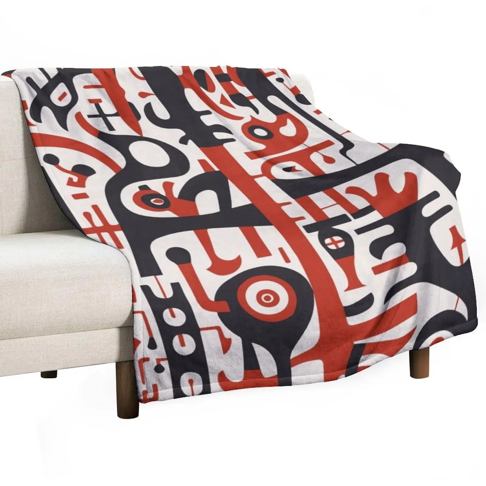 Mid Century Abstract Jazz Throw Blanket Thermal manga Luxury Thicken Blankets