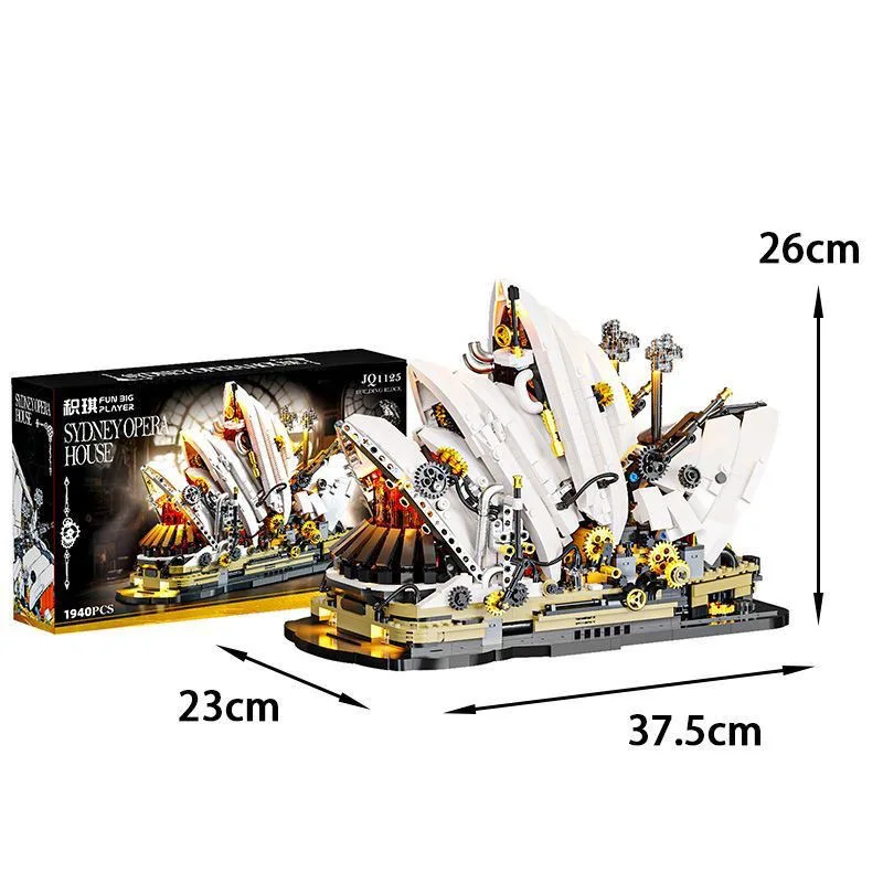 1940PCS Creative Mechanical Sydney Opera House Building Blocks Model MOC Modular Construction Building Bricks Toys Kids Gifts