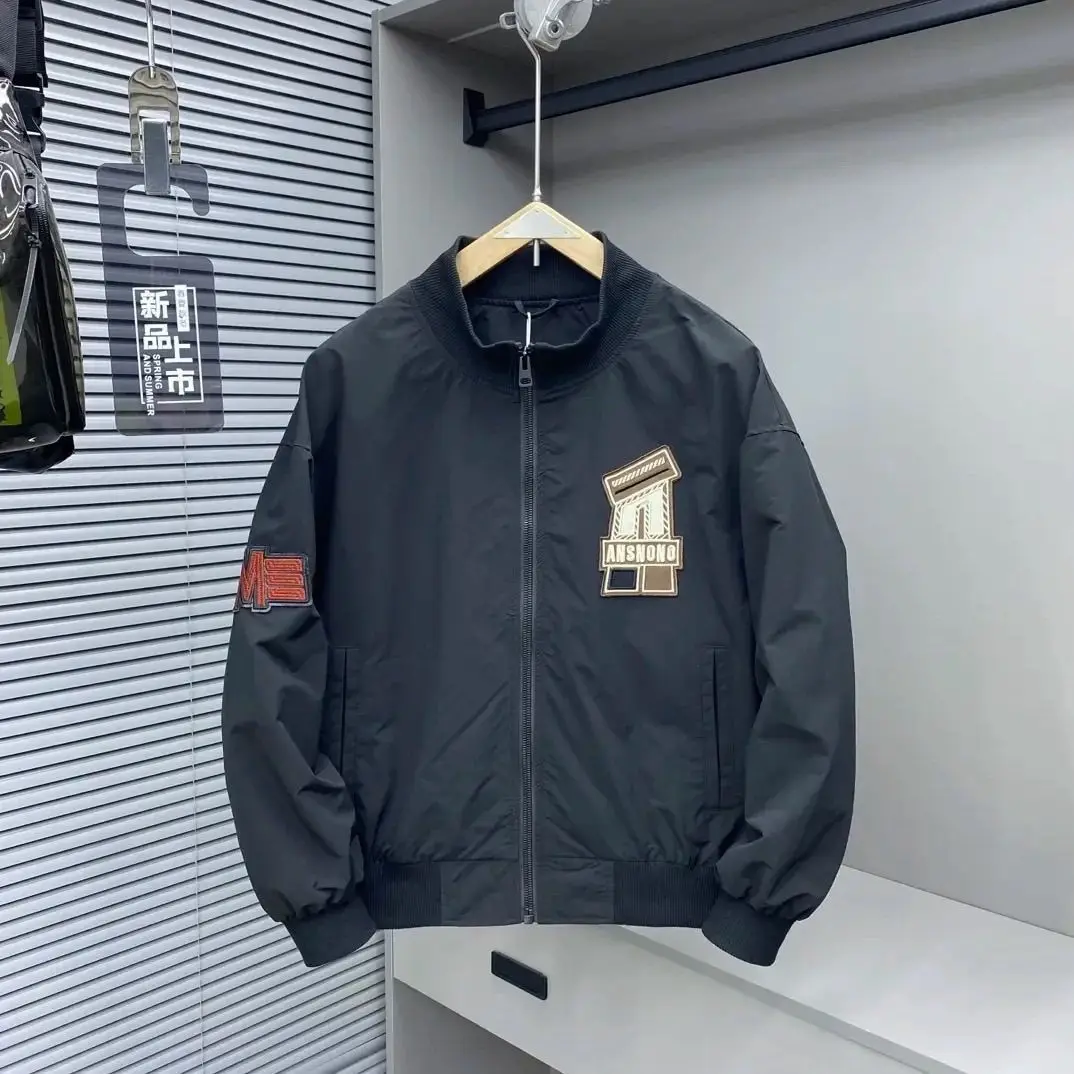 

Мужская модная свободная дышащая осенне-зимняя куртка универсальная бейсбольная верхняя одежда для пар из полиэстера Long Sve